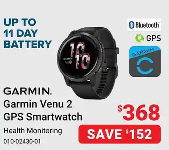 Visions Electronics Garmin Venu 2 GPS Smartwatch offer