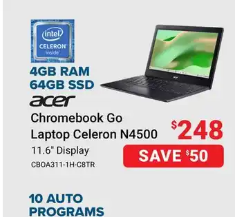 Visions Electronics Acer Chromebook Go Laptop Celeron N4500 offer