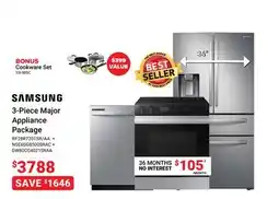Visions Electronics Samsung 3-Piece Major Appliance Package offer