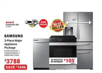 Visions Electronics Samsung 3-Piece Major Appliance Package offer