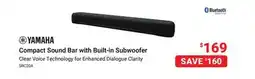 Visions Electronics Yamaha Compact Sound Bar with Built-in Subwoofer offer