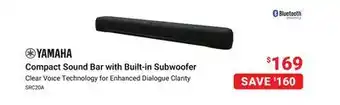 Visions Electronics Yamaha Compact Sound Bar with Built-in Subwoofer offer
