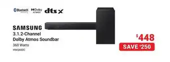 Visions Electronics SAMSUNG 3.1.2-Channel Dolby Atmos Soundbar offer
