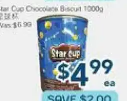 Oceans Fresh Food Market Star Cup Chocolate Biscuit offer