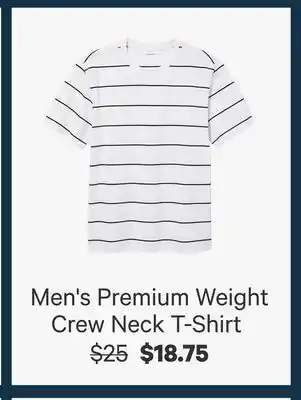 Joe Fresh Men's Premium Weight Crew Neck T-Shirt offer