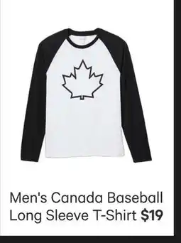 Joe Fresh Men's Canada Baseball Long Sleeve T-Shirt offer