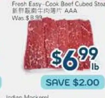 Oceans Fresh Food Market Fresh Easy-Cook Beef Cubed Steak offer