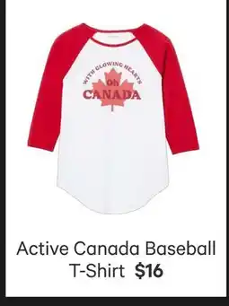 Joe Fresh Active Canada Baseball T-Shirt offer