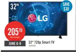 The Brick LG 32 HD HDR10 Pro HGiG Smart TV (32LR655BPUA) offer