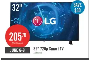The Brick LG 32 HD HDR10 Pro HGiG Smart TV (32LR655BPUA) offer