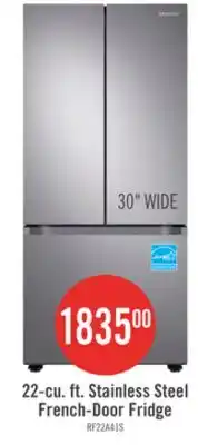 The Brick Samsung 30 22.1 Cu. Ft. French-Door Refrigerator - Stainless Steel - RF22A4111SR/AA offer