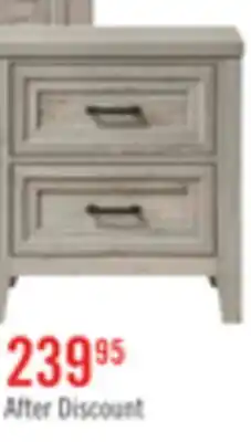 The Brick Lara Bedside 2-Drawer Nightstand, 23.6W x 25.6H - Antique Grey offer