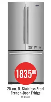 The Brick Maytag 30 19.6 Cu. Ft. French-Door Refrigerator - Fingerprint Resistant Stainless Steel - MFB2055FRZ offer