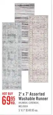 The Brick Aylin Ivory Washable Runner Area Rug - 2' x 7' offer
