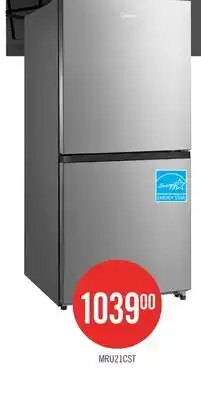 The Brick Midea 20 Cu. Ft. 3-in-1 Convertible Refrigerator-Freezer - Stainless Steel - MRU21C7BST offer