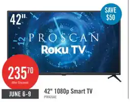 The Brick Proscan 42 1080p LED HDR 60Hz Roku Smart TV (PTR4266) offer