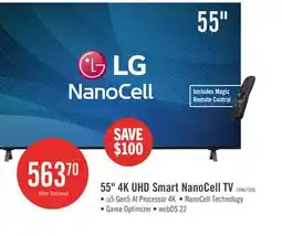 The Brick LG 55 Nanocell 4K UHD HDR10+ HGiG ThinQ 60Hz Smart TV (55NANO75UQA.ACC) offer