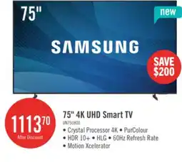 The Brick Samsung 75 Crystal UHD U8000 4K Smart TV offer