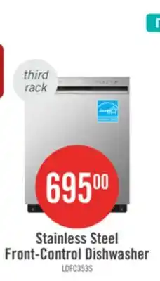 The Brick LG 24 50 dBA Built-In Front-Control Dishwasher with Dynamic Dry - Smudge Proof Stainless Steel - LD offer
