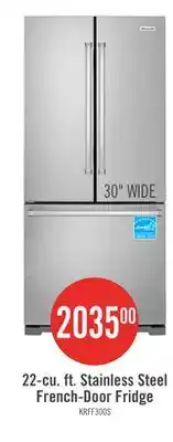 The Brick KitchenAid 30 22 Cu. Ft. French-Door Refrigerator - Stainless Steel - KRFF300ESS offer