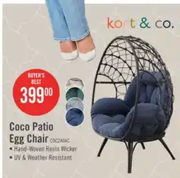The Brick Coco Egg Outdoor Patio Chair - Blue offer