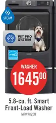 The Brick Maytag 5.8 Cu. Ft. Pet Pro Smart Front-Load Washer - Midnight Steel - MFW7020RF offer