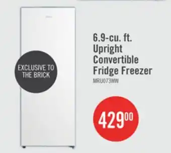 The Brick Midea 6.9 Cu. Ft. Convertible Upright Refrigerator-Freezer - MRU07B3AWW offer