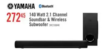 The Brick YAMAHA 2.1 CH Dolby Digital Compact Soundbar with Wireless Subwoofer (SR-C30A) offer