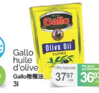 T&T Supermarket GALLO HUILE D'OLIVE, 3L offer