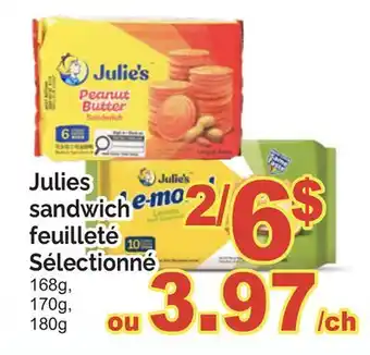 T&T Supermarket JULIES SANDWICH FEUILLETÉ, 168G, 170G, 180G offer