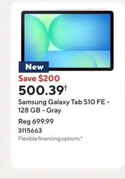 Staples Samsung Galaxy Tab S10 FE - 128 GB - Gray offer