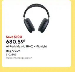 Staples AirPods Max (USB-C) - Midnight offer