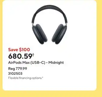 Staples AirPods Max (USB-C) - Midnight offer