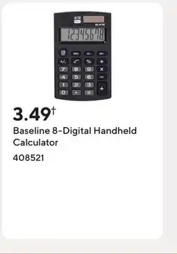 Staples Baseline 8-Digital Handheld Calculator offer