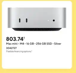 Staples Mac mini - M4 - 16 GB - 256 GB SSD - Silver offer