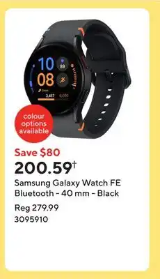 Staples Samsung Galaxy Watch FE Bluetooth - 40 mm - Black offer