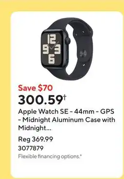 Staples Apple Watch SE - 44mm - GPS - Midnight Aluminum Case with Midnight Sport Band - Medium / Large offer