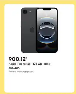 Staples Apple iPhone 16e - 128 GB - Black offer