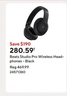 Staples Beats Studio Pro Wireless Headphones - Black offer