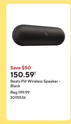 Staples Beats Pill Wireless Speaker - Black offer