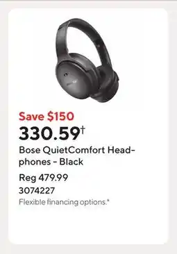 Staples Bose QuietComfort Headphones - Black offer