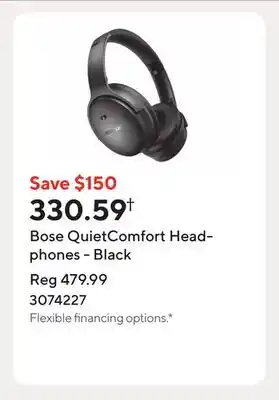Staples Bose QuietComfort Headphones - Black offer