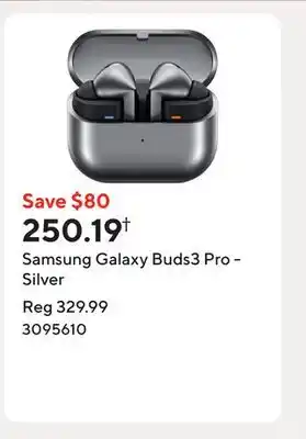 Staples Samsung Galaxy Buds3 Pro - Silver offer
