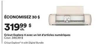 Michaels Cricut Explore 4 avec un lot d'articles numériques offer