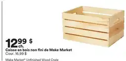 Michaels Caisse en bois non fini de Make Market offer