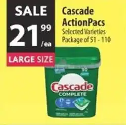 Co-op Cascade actionpacs offer