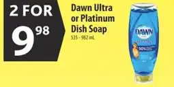 Co-op Dawn ultra or platinum dish soap offer