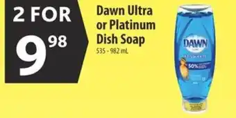 Co-op Dawn ultra or platinum dish soap offer