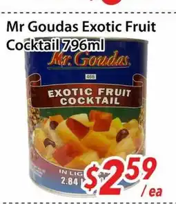 Bestco Food Mart Mr Goudas Exotic Fruit Cocktail offer