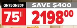 2001 Audio Video QN75QN80F Samsung 75 Neo QLED 4K offer